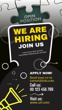 Work Status Design We are hiring WhatsApp Status Template | PosterMyWall