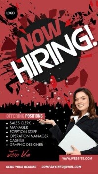 Work Status Design We Are Hiring WhatsApp Status Template | PosterMyWall