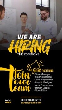 Work Status Design We Are Hiring WhatsApp Status Template | PosterMyWall