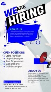 Work Status Design Hiring WhatsApp Status Template | PosterMyWall