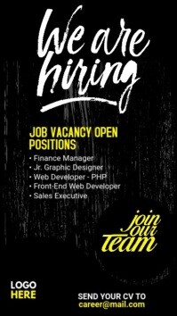 Work Status Design We are hiring WhatsApp Status Template | PosterMyWall