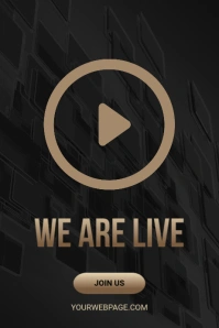 We are live streaming announcement Poster template