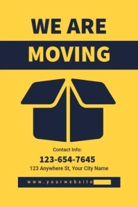 we are moving Plakat template