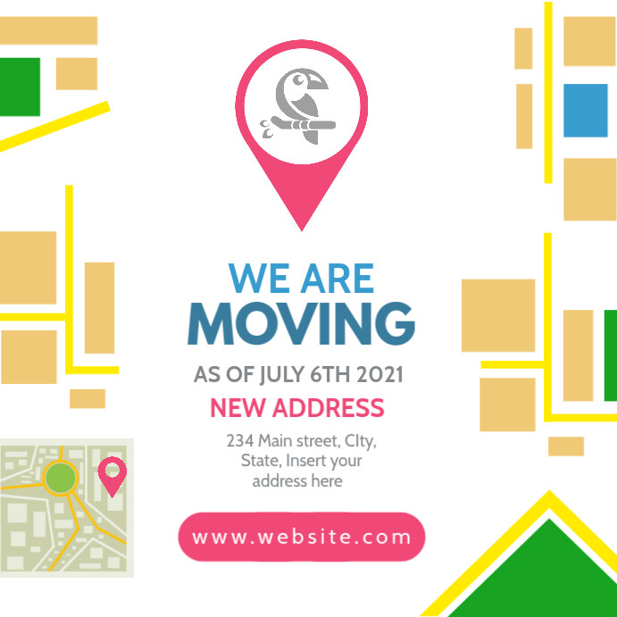 we are moving instagram post banner advertise Instagram-Beitrag template