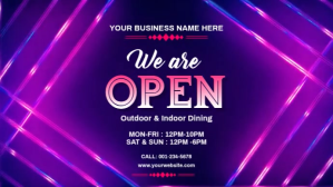 We Are Now Open Video Template Præsentation (16:9)