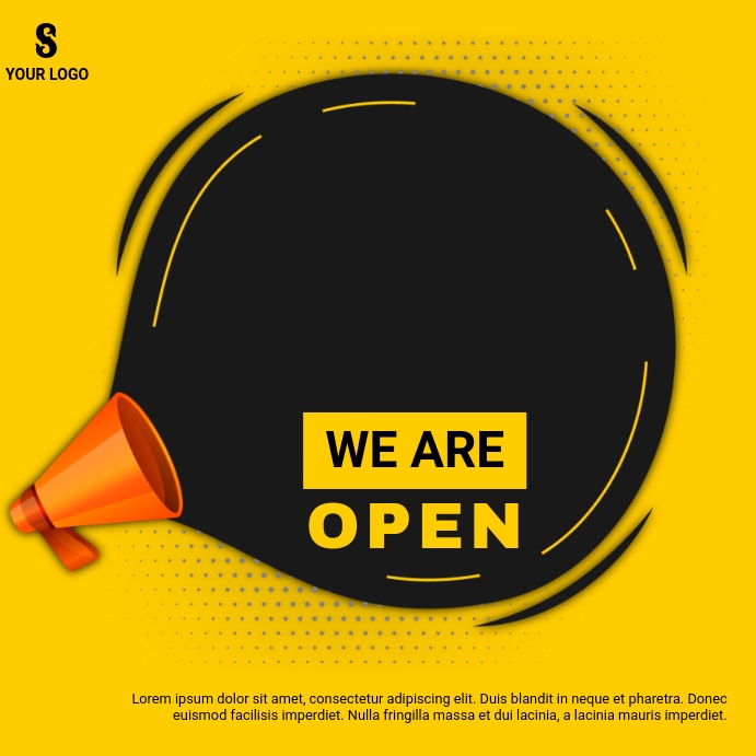 WE ARE OPEN AD Template | PosterMyWall