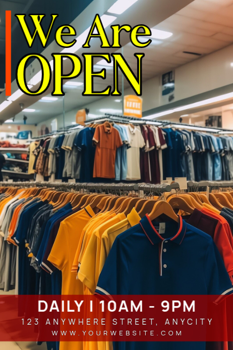 We Are Open Announcement Poster Template | PosterMyWall