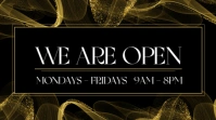 We are open banner  Open for business banner Miniatura na YouTube template
