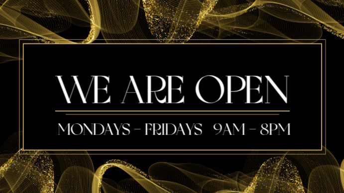 We are open banner  Open for business banner YouTube Thumbnail template