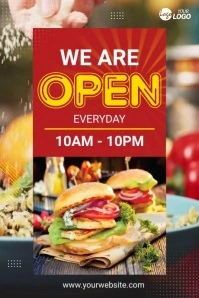 We Are Open Banner Template