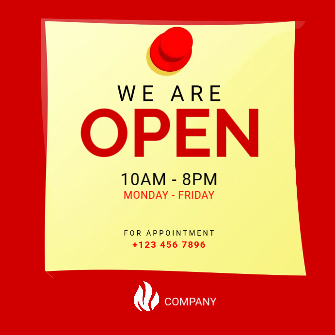 We are open banner template | PosterMyWall