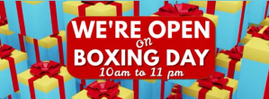 Czerwony Boxing Day Sale Facebook-coverfoto Template
