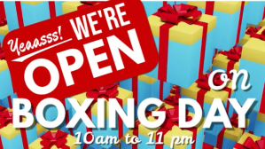 We Are Open Boxing Day Social Media Template Ekran reklamowy (16:9)
