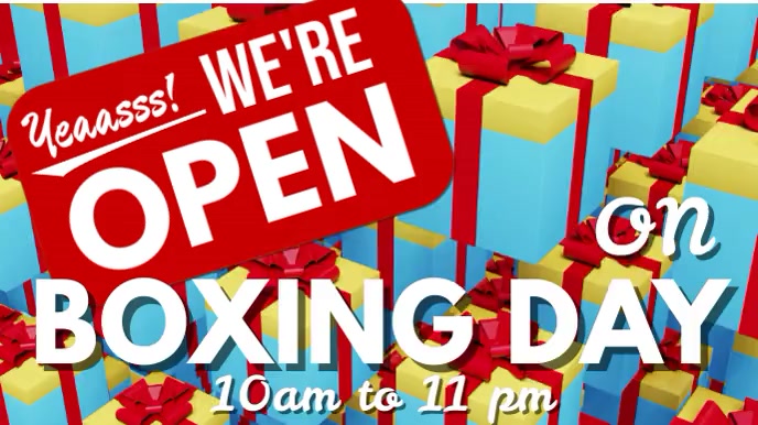 We Are Open Boxing Day Social Media Template | PosterMyWall