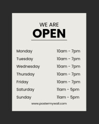 We Are Open - Business Hour Instagram Portrait template