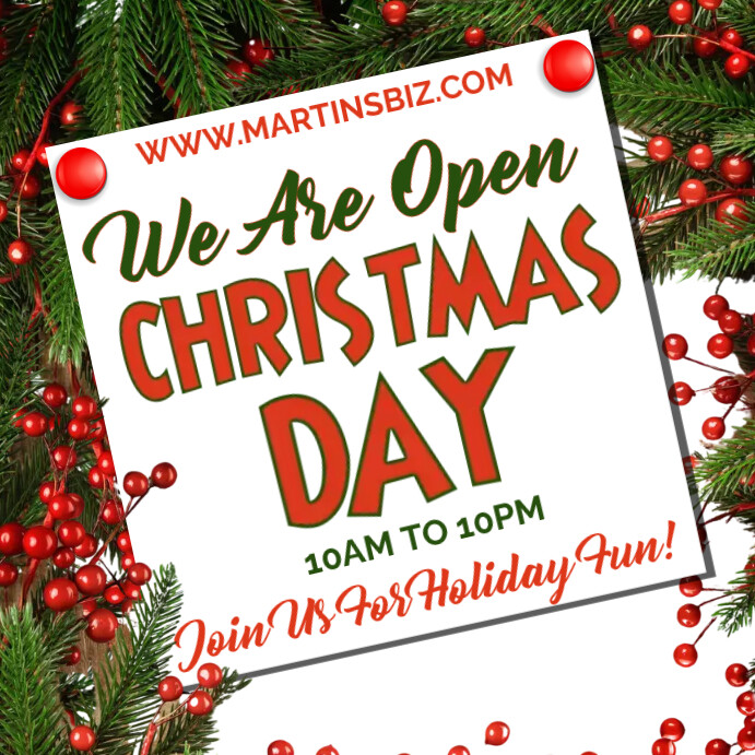 We Are Open Christmas Day Template Instagram-Beitrag