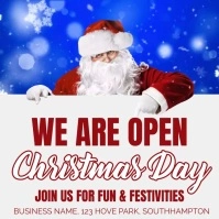 We Are Open Christmas Day Video Ad Instagram Post template