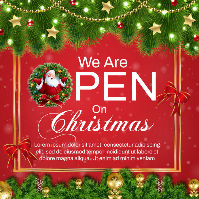 We Are Open Christmas Template PosterMyWall we-are-open-christmas-template-postermywall