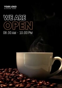 We are Open Coffe Shop Video Template A4