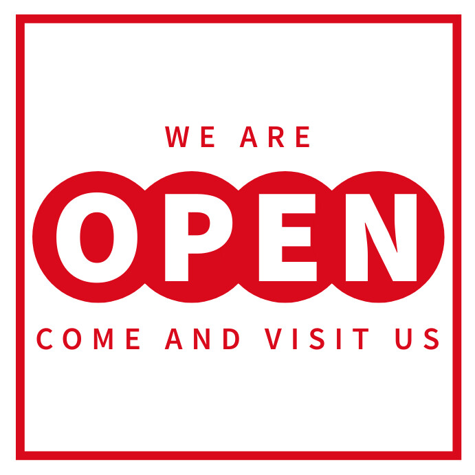 Open For Business Instagram Ad Template | PosterMyWall