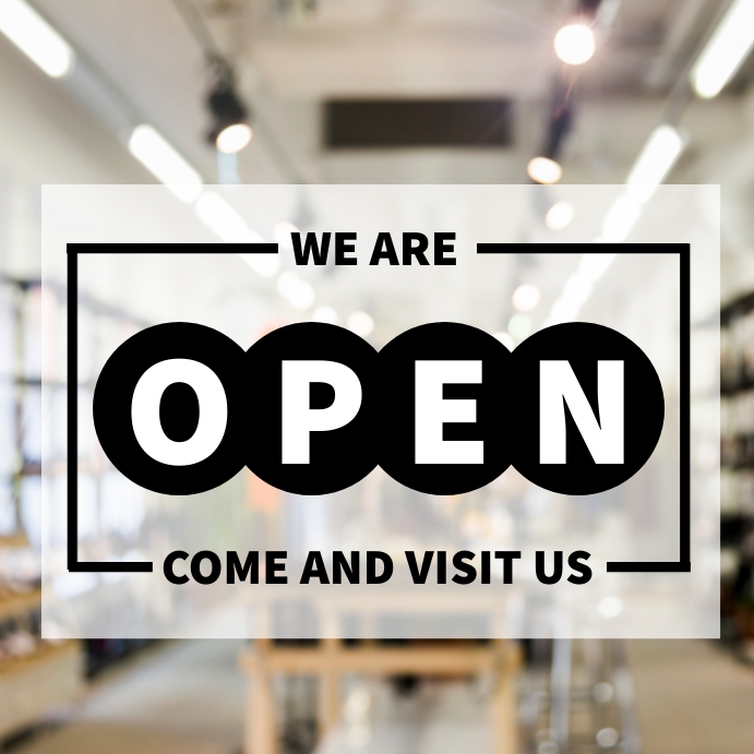 We are open come and visit us poster Template | PosterMyWall