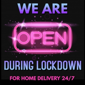 Black Home Delivery During Lockdown Publicación de Instagram Template