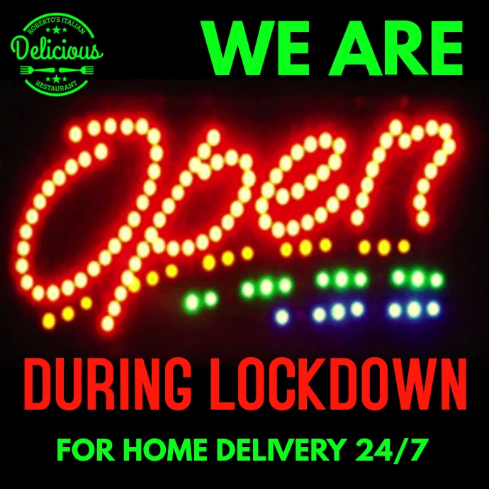 We Are Open Coronavirus Video Template Instagram Post