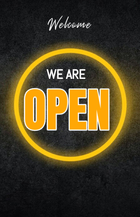 we are open Tabloid template