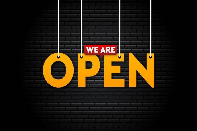 We are Open Plakkaat template