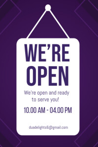 we are open Ihluzo le-Pinterest template