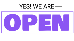 we are open Digitale Vertoning (16:9) template