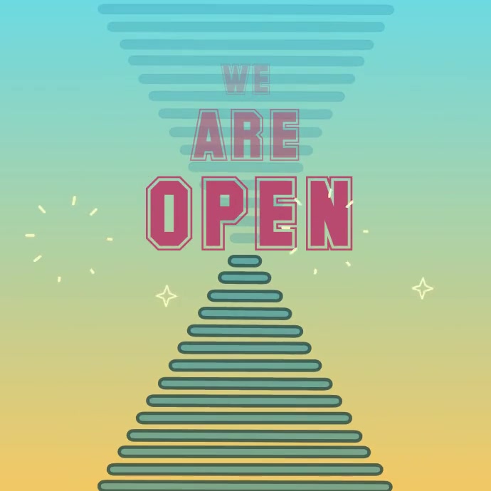 We are open โพสต์บน Instagram template