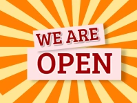 we are open Yard Sign template