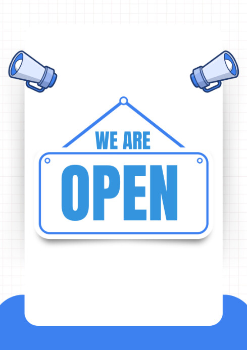 We are open A4 template