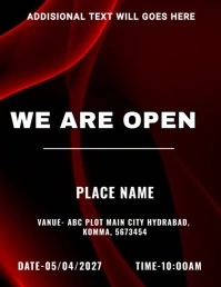 we are open Flyer (format US Letter) template