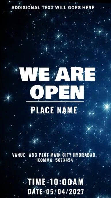 we are open Instagram Story template