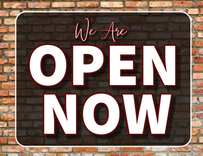 We Are Open Flyer (US Letter) template