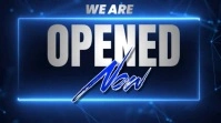 we are open Digital Display (16:9) template
