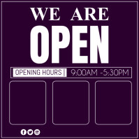 we are open Instagram Post template