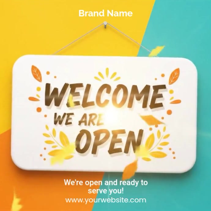 We Are Open Instagram 帖子 template