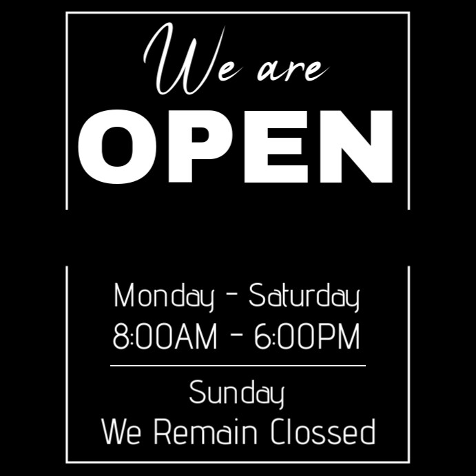 we are open Instagram 帖子 template