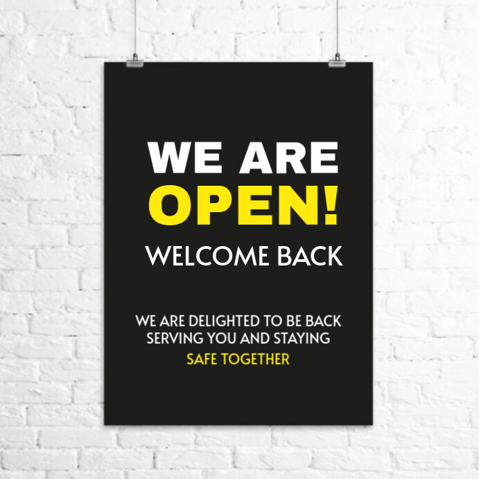 We are open design Instagram Post template