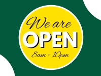 We are Open Yard Sign template