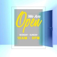 We Are Open Notice Template | PosterMyWall