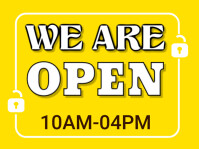 We are Open Yard Sign design template | PosterMyWall