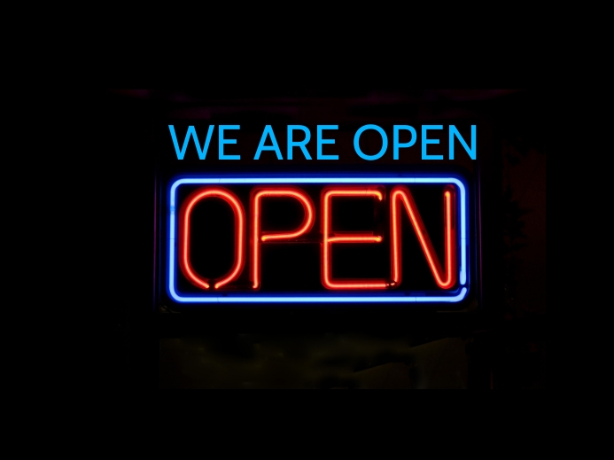 we are open Template | PosterMyWall