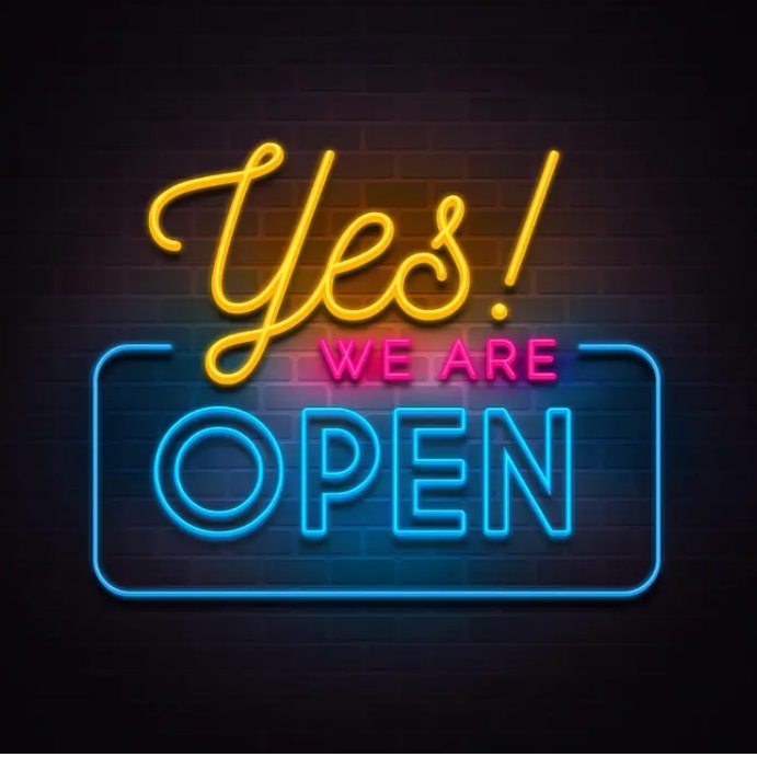 we are open Instagram Post template
