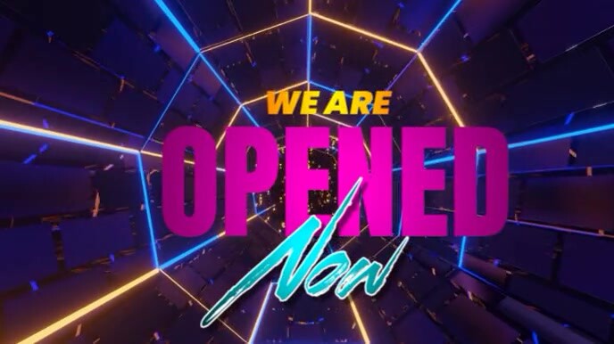 we are open Digital Display (16:9) template