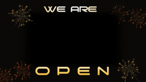 สีดำ business opening announcement Digitalt display Template