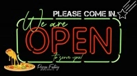 we are open digital signage Digitalanzeige (16:9) template